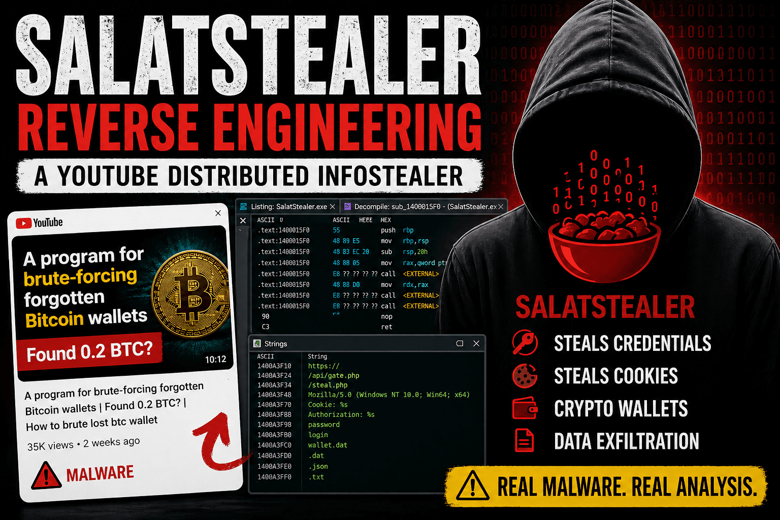 Inside “SalatStealer” — Reverse Engineering a YouTube Bitcoin Brute Tool Malware