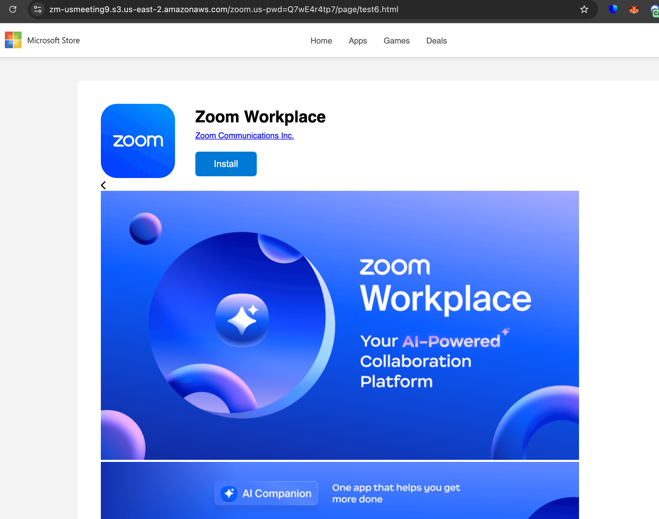 When Malware Wears a Brand: Zoom Lure → Fake Microsoft Marketplace → Remote Access via Zoho