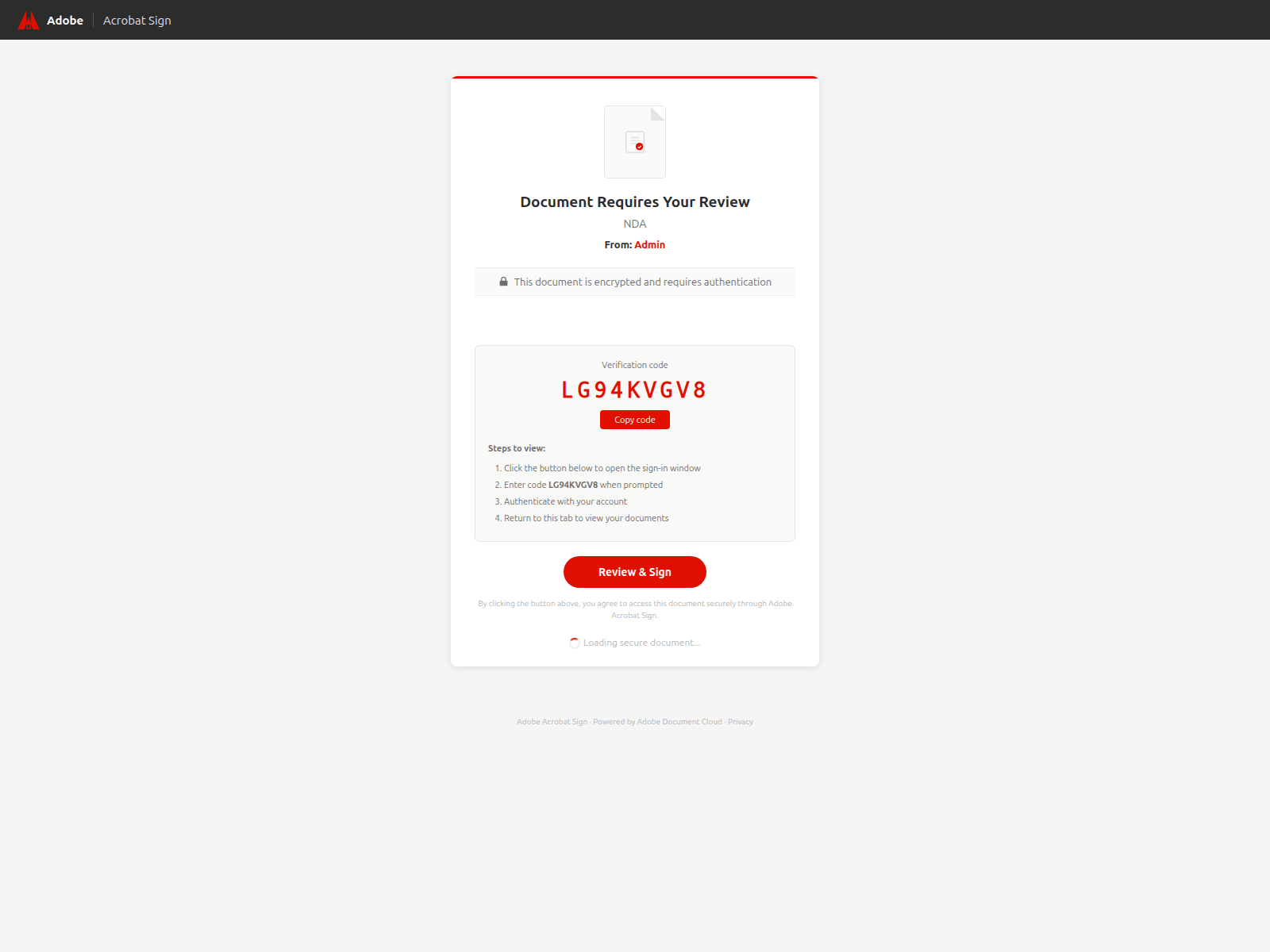 Device Login Phish Page
