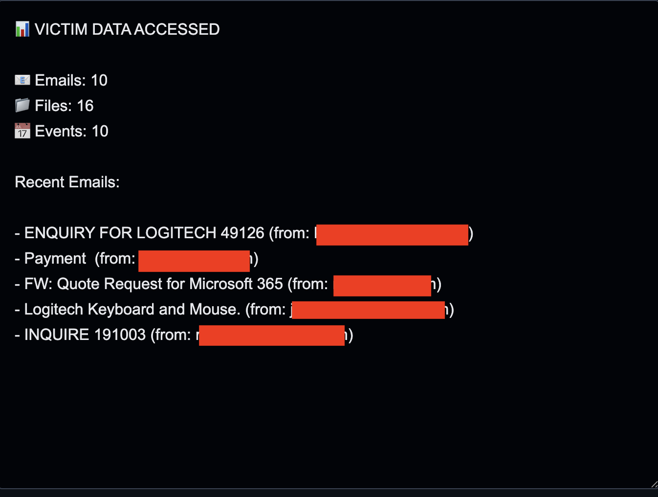 Kali365 - Data Accessed