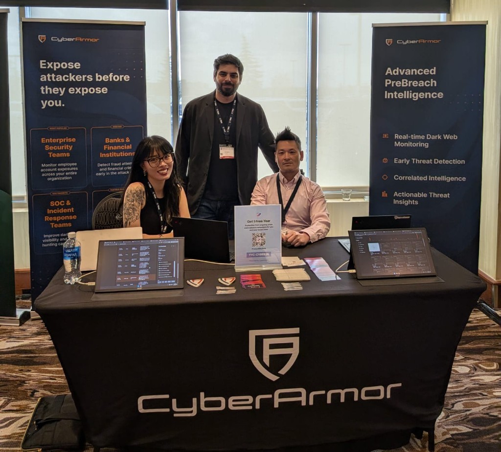 CyberArmor booth at Cyber Summit Calgary — team photo